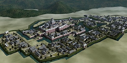 絵図 （城郭図） 京都府 丹波國 亀山城 歴代城主名 歴史資料 帳仕立て